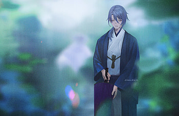 Kamisato Ayato — Genshin Impact Quad, Kamisato Ayato, video game, Genshin Impact HD wallpaper