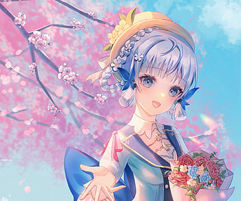 Kamisato Ayaka, Kamisato Ayaka (Genshin Impact), video game, Genshin Impact HD wallpaper