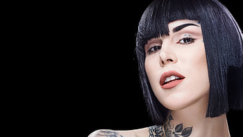 Kat Von D, WQ portrait , Gilded aesthetics, Unique charm HD wallpaper