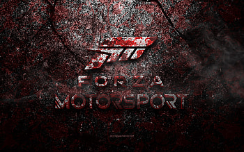 Forza Horizon logo, grunge art, Forza Horizon stone logo, red stone texture, Forza Horizon, grunge stone texture, Forza Horizon emblem, Forza Horizon 3d logo HD wallpaper