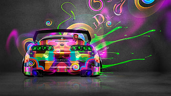 Super Car, Tony Kokhan, Colorful, Toyota Supra, JDM / and Mobile Backgrounds HD wallpaper