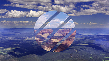 Nature, Mountains, Relief, Circle, Polyscapes HD wallpaper