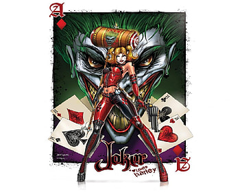 Jokers Are Wild, Gun, Harley Quinn, Cards, Joker, Batman, Hammer HD wallpaper