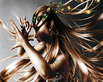 Fantasy girl, abstract, fantasy, woman, beauty HD wallpaper