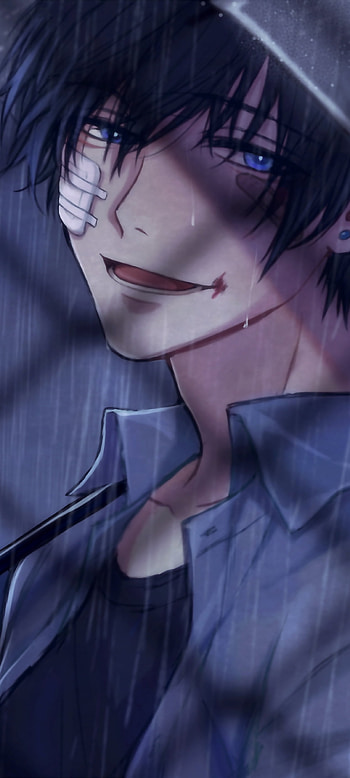 Midnight Rain: Smirking Anime Boy , Anime, boy, anime boy HD phone wallpaper