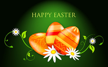 Happy Easter, Holiday, Easter, Colorful, Easter Egg, Egg, Flower HD wallpaper