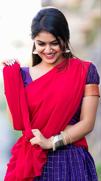Sanjana anand, kannada actress, saree beauty HD phone wallpaper