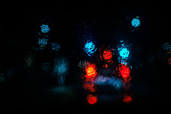 Light Dark Night Bokeh Rain, bokeh-effect, graphy, rain HD wallpaper