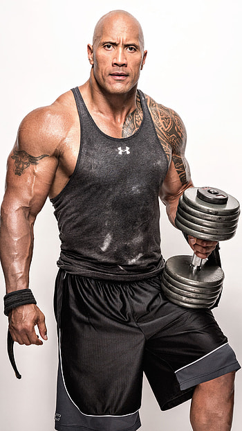 Dwayne Johnson, rock, wwe champion, hollywood actor HD phone wallpaper