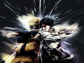 Naruto-vs-susuke, the final fight HD wallpaper