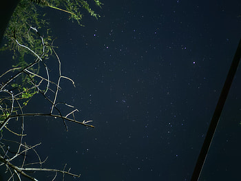 Sky midnight, atmosphere, black, stars, darkness HD wallpaper