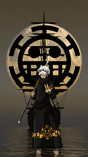 Trafalgar Law, anime , background, Straw Hat pirate HD phone wallpaper