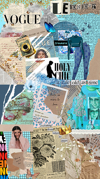 Tosca_scrapbok, organ, electric blue, art, vogue HD phone wallpaper