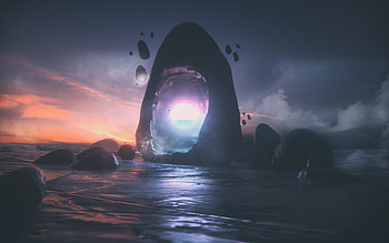 Ocean Portals , artist, artwork, digital-art HD wallpaper