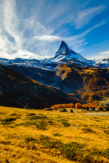 Landscape, Nature, Mountains, Lawn, Valley HD phone wallpaper