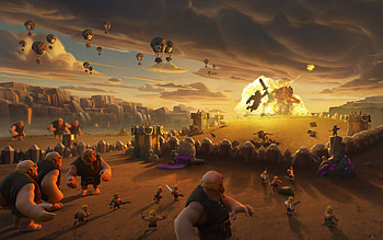 Clash of Clans , High-definition artwork, Massive battles, Thriving clans HD wallpaper