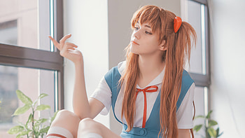 Asuka Evangelion Cosplay , neon-genesis-evangelion, asuka-langley-soryu, anime-girl, anime, cosplay, shirogane-sama HD wallpaper