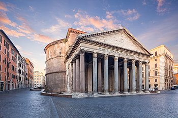 Pantheon Panorama — Rome Quad, Italy, Architecture HD wallpaper
