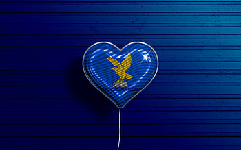 I Love Friuli-Venezia Giulia, , realistic balloons, blue wooden background, Day of Friuli-Venezia Giulia, italian regions, flag of Friuli-Venezia Giulia, Italy, balloon with flag, Friuli-Venezia Giulia flag, Friuli-Venezia Giulia HD wallpaper