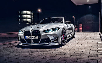 2022, BMW M4, G83, convertible, AC Schnitzer, silver convertible, silver M4 G83, M4 convertible, tuning M4 G83, BMW HD wallpaper