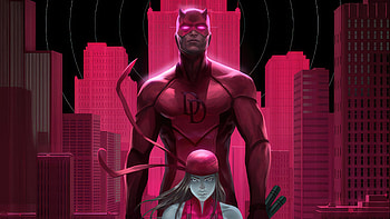 Daredevil And Elektra Unveiled, daredevil, superheroes, artwork, digital-art, art, elektra HD wallpaper