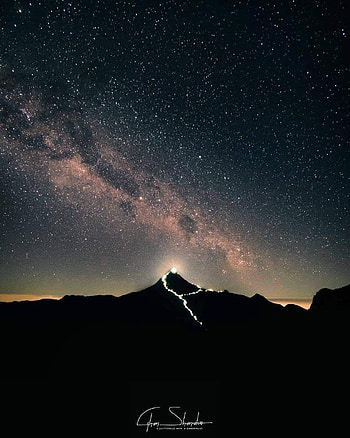 Siripadhaya, sky, sri lanka, night HD phone wallpaper