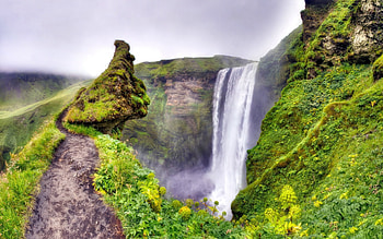 Landscape, Waterfalls HD wallpaper