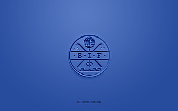 Stromsgodset Toppfotball, creative 3D logo, blue background, Eliteserien, 3d emblem, Norwegian football club, Norway, 3d art, football, Stromsgodset Toppfotball 3d logo HD wallpaper