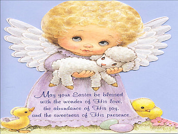 Cute easter angel, ruth morehead, fantasy, cute, chick, easter, angel, lamb HD wallpaper