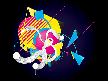 Summer Fun, colorful, black, abstract HD wallpaper