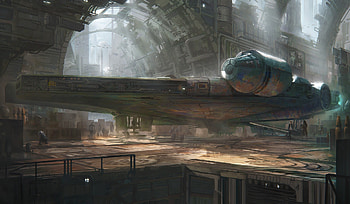 artwork, Science Fiction, Star Wars, Millennium Falcon / and Mobile Backgrounds HD wallpaper