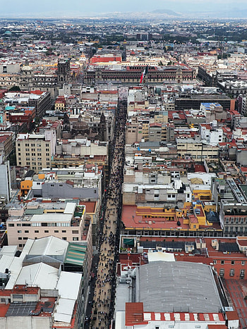 Aerial view, Zocalo (Constitution Square) HD phone wallpaper