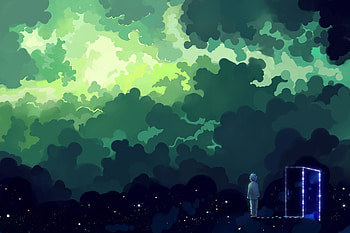 Art, Fantasy, Night, Child, Dreams, Reverie HD wallpaper