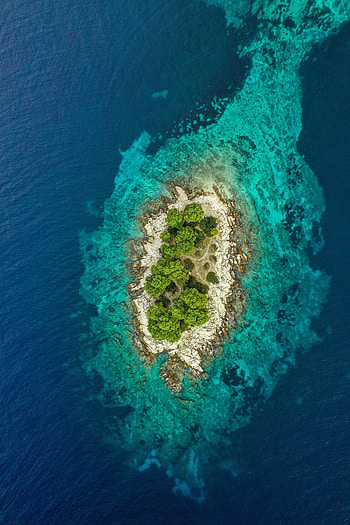 Nature, Water, Trees, View From Above, Ocean, Island HD phone wallpaper