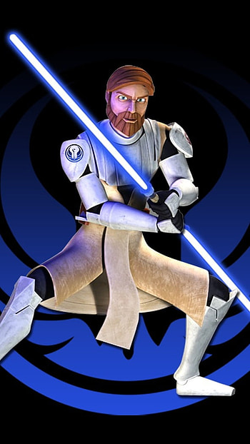 Obi Wan Kenobi, Blue Design, Background HD phone wallpaper