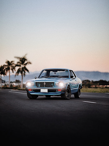 Blue, classic car HD phone wallpaper