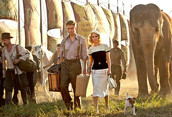 Water for Elephants, Romantic circus drama, Robert Pattinson, Movie poster HD wallpaper