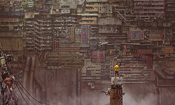 Boy With Gun Apocalypse Kowloon Walled City Art , apocalypse, artist, artwork, digital-art, artstation HD wallpaper