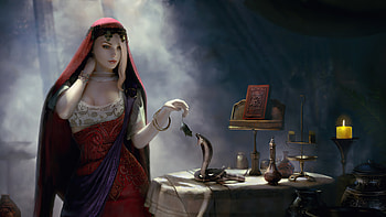 Snake Mother, fantasy, artist, artwork, digital-art, artstation HD wallpaper