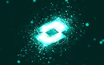Lotto turquoise logo, , turquoise neon lights, creative, turquoise abstract background, Lotto logo, brands, Lotto HD wallpaper