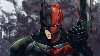 Batman X Redhood , batman, red-hood, superheroes, artist, artwork, digital-art, deviantart HD wallpaper