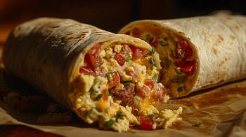 Savory Breakfast Burrito, breakfast, breakfast burrito, food, burrito, egg HD wallpaper