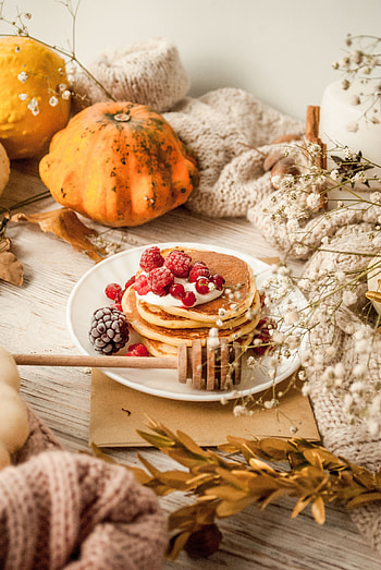 Food, Desert, Berries, Table, Pancakes HD phone wallpaper