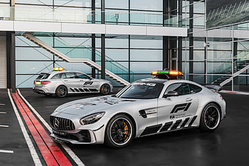 Mercedes AMG GT R And C Klasse Estate F1 Safety Car 2018, mercedes-amg-gtr, mercedes, cars, 2018-cars HD wallpaper