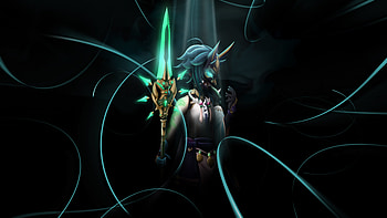 Xiao With Swork Black Background Genshin Impact HD wallpaper