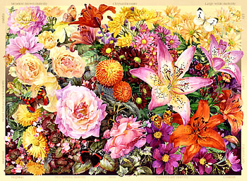 Autumn Flowers F, art, floral, beautiful, romance, four seasons, illustration, beauty, artwork, wide screen, painting, flower, love, autumn, nature HD wallpaper