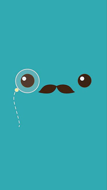 Galaxy Mustache, Cool vibes, Trendy design, Fashionable HD phone wallpaper