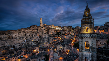 Italy, night, sky, city HD wallpaper