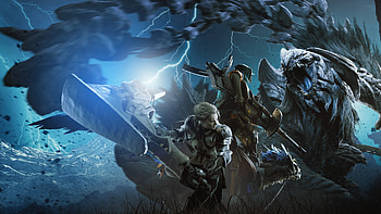 Epic Battles in Monster Hunter Wilds - Ultra, video game, Monster Hunter Wilds, battle HD wallpaper