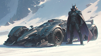Batmobile and Batman , batmobile HD wallpaper